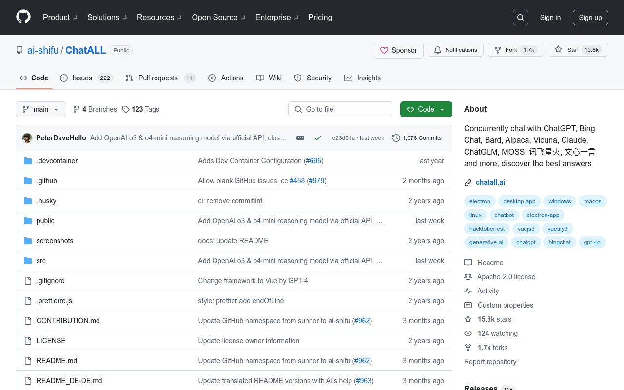 ChatALL — all-in-one GPT's app