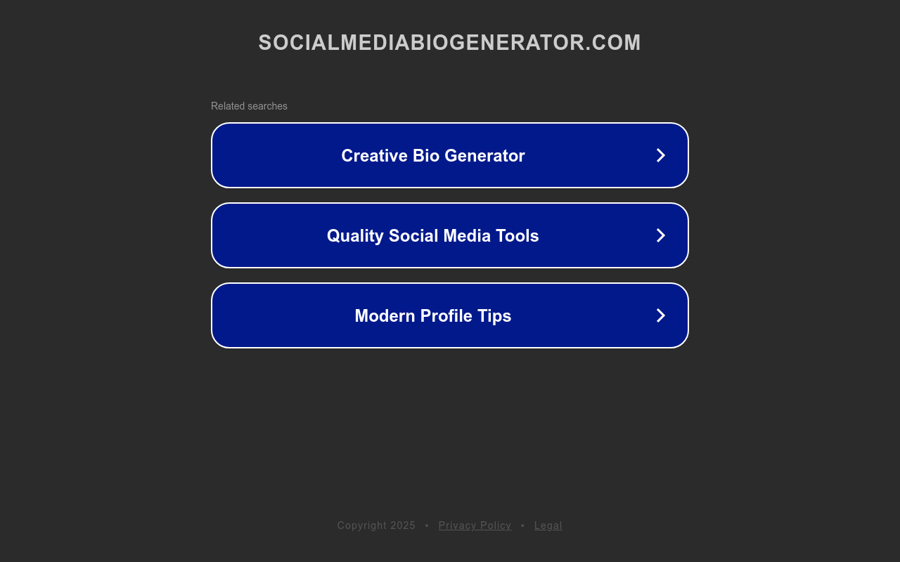Social Media Bio Generator