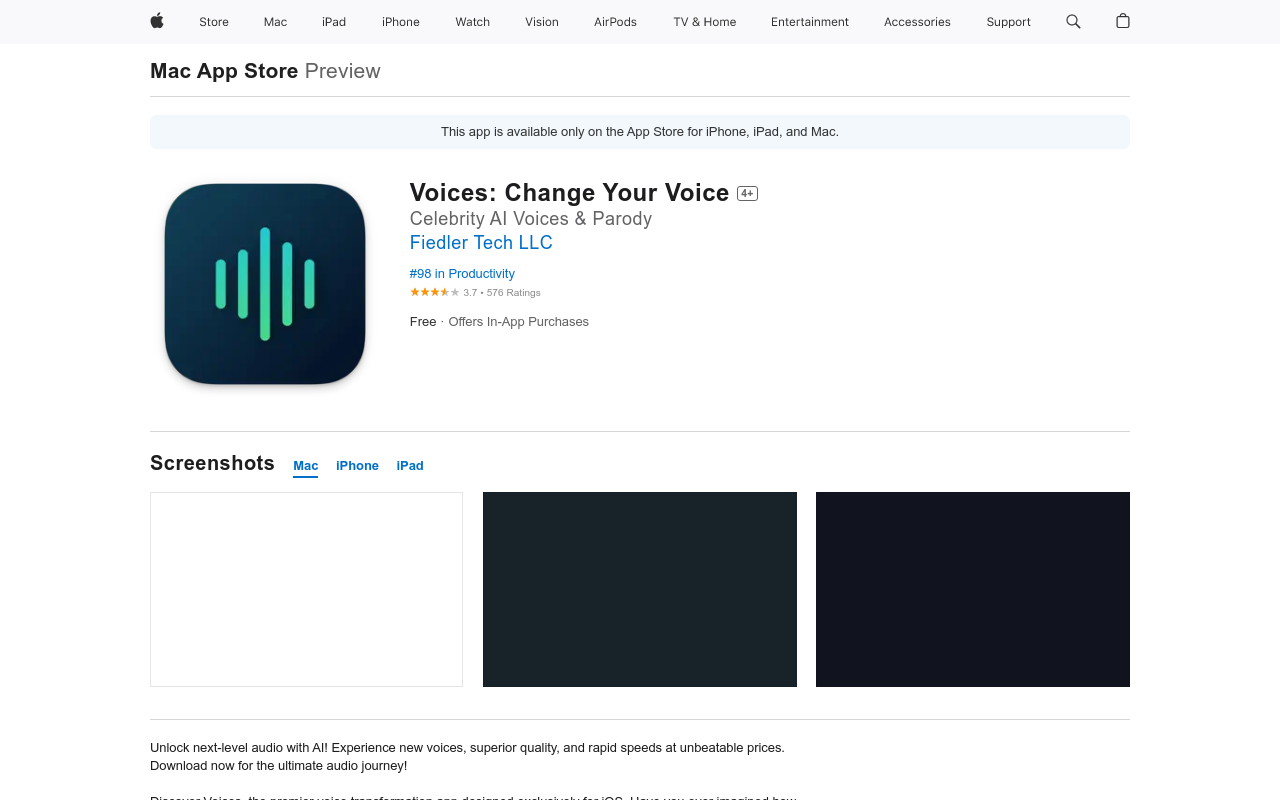 Voices AI: Change your Voice