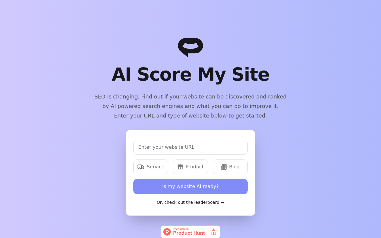 AI Score My Site