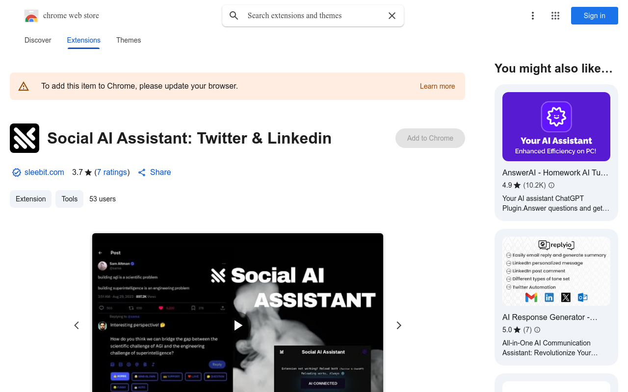 Social AI Assistant