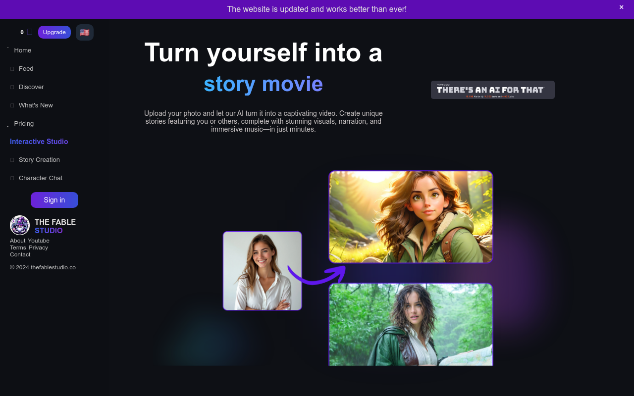 Turn texts into AI-animated stories