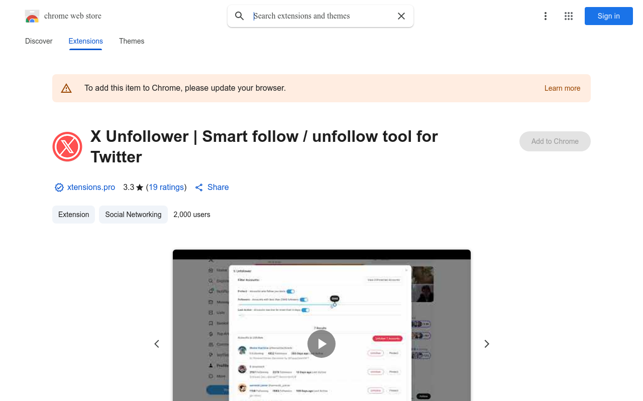 X Unfollower