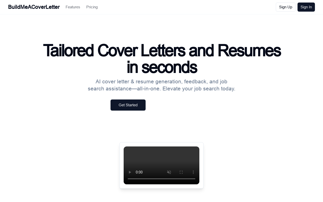 Build Me A Cover Letter