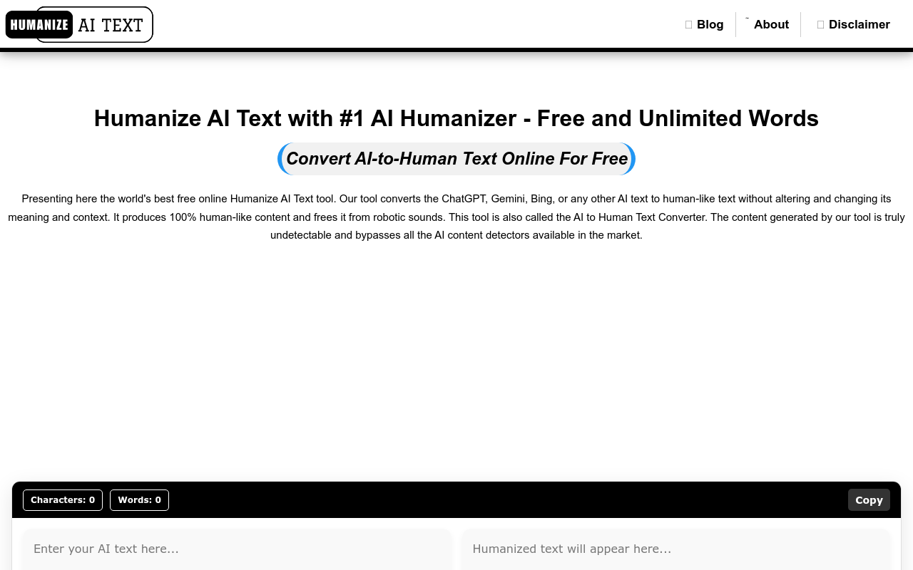 Humanize AI Text ai