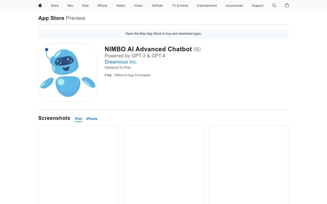 NIMBO AI Advanced Chatbot Built on GPT-4