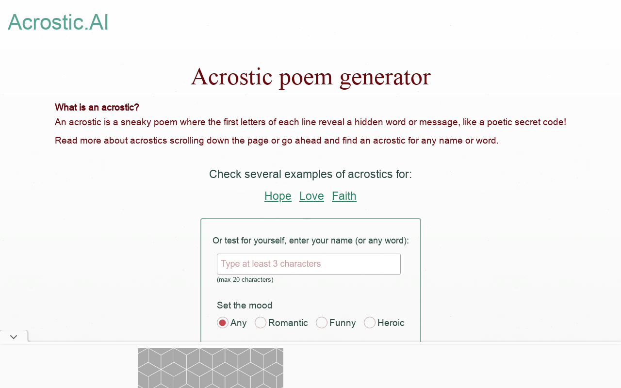 Acrostic AI