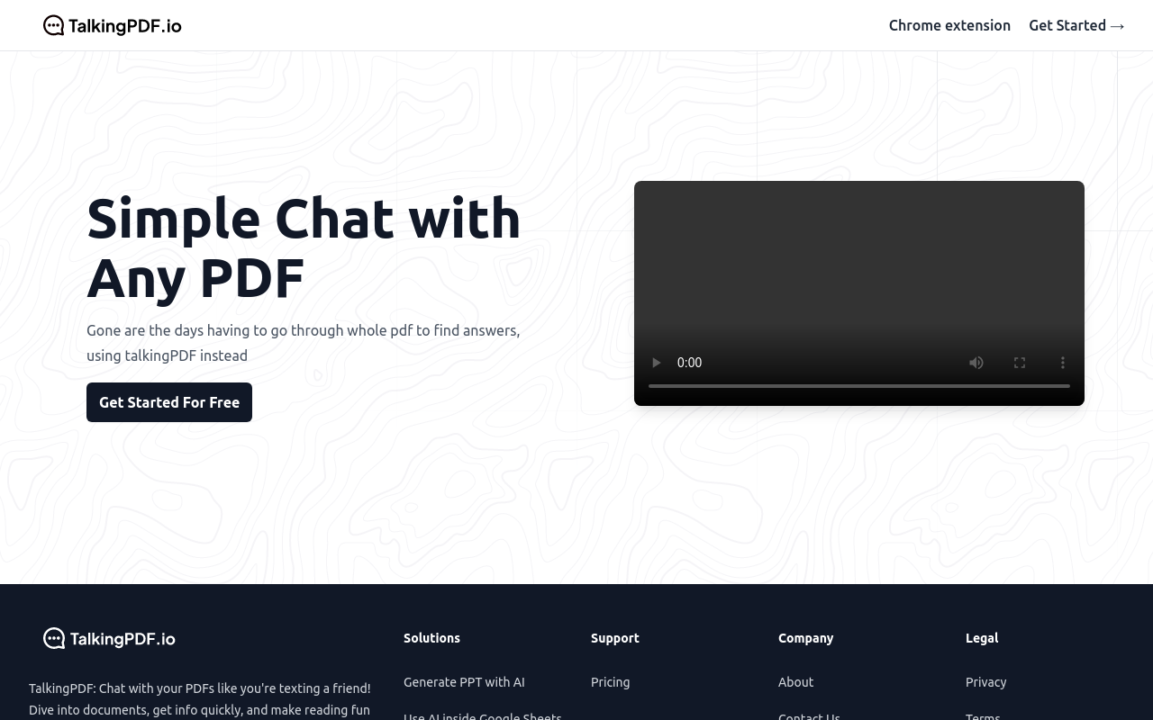 TalkingPdf.io - Chat with any PDF