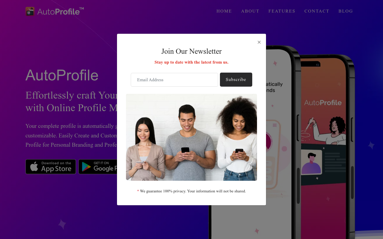 AutoProfile: Personal Profiles