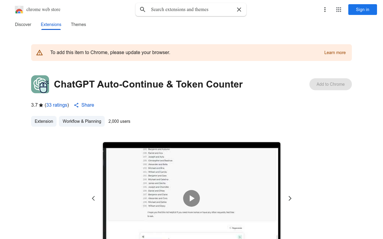 ChatGPT Auto-Continue & Token Tracker
