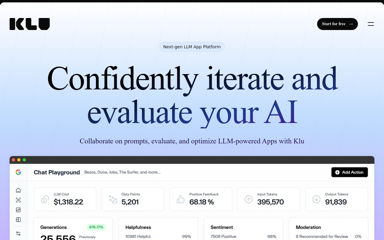 Klu.ai Public Beta