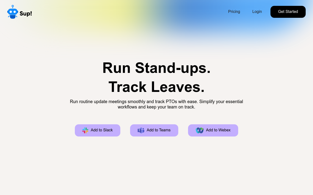 Sup Standup Bot