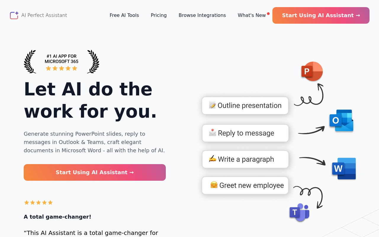 AI Perfect Assistant - GPT for Office365