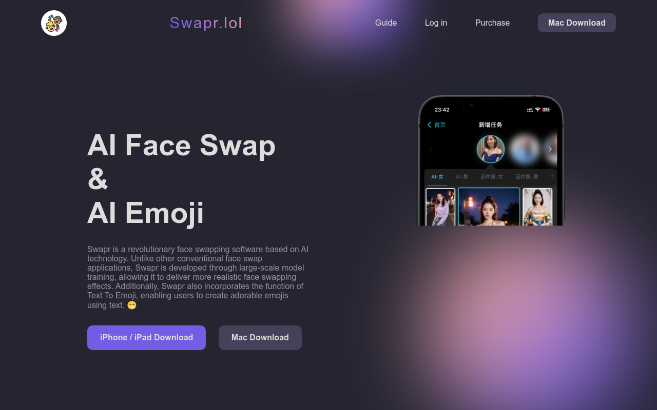Swapr - AI Face Swap & AI Emoji
