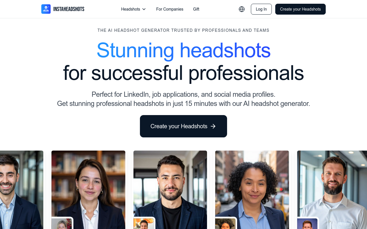 Instaheadshots - AI Headshots in a flash