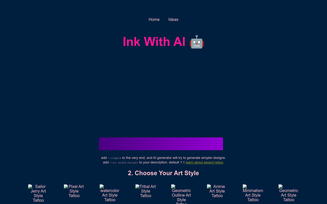 Ink With AI | Personal Tattoo Designer
