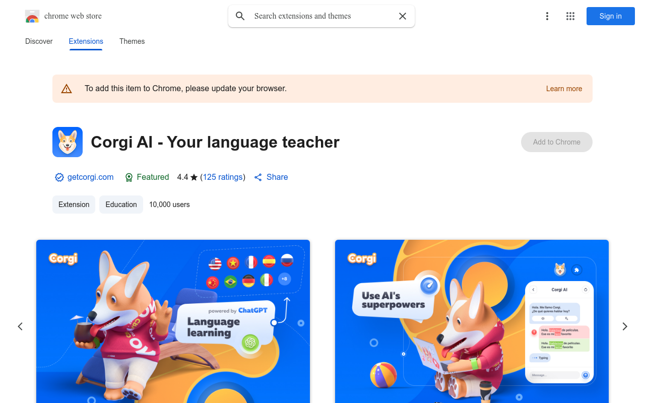 Corgi AI - Your language teacher