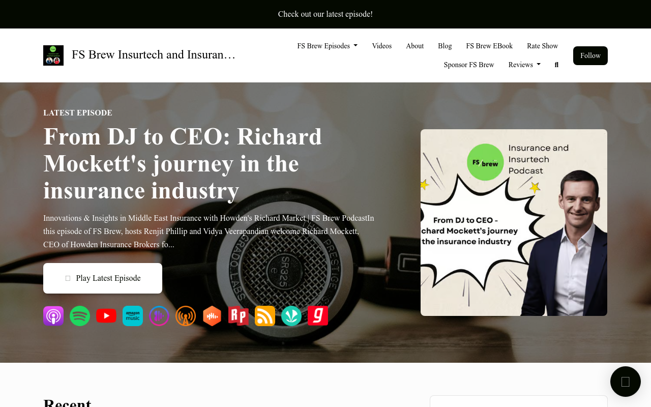 FS Brew: Insurtech & Insurance podcast