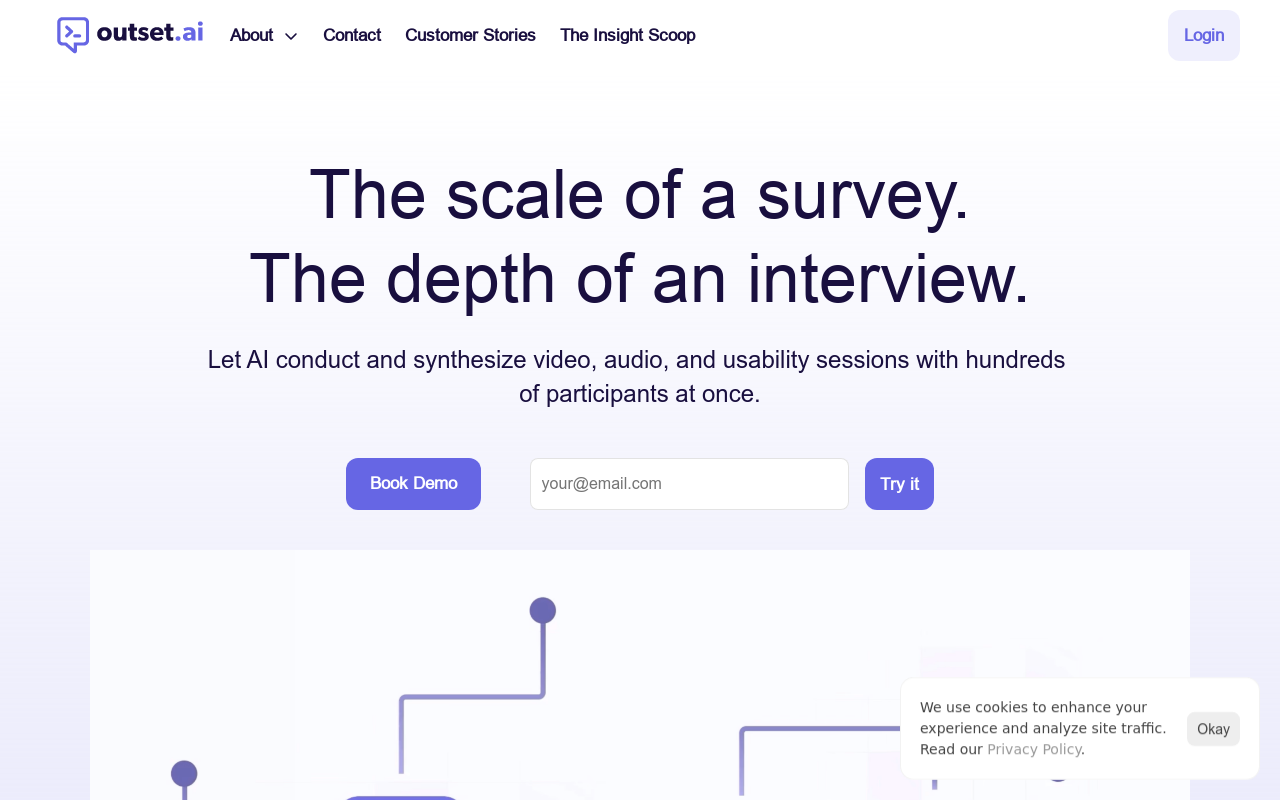 Voice-to-voice AI user interviews