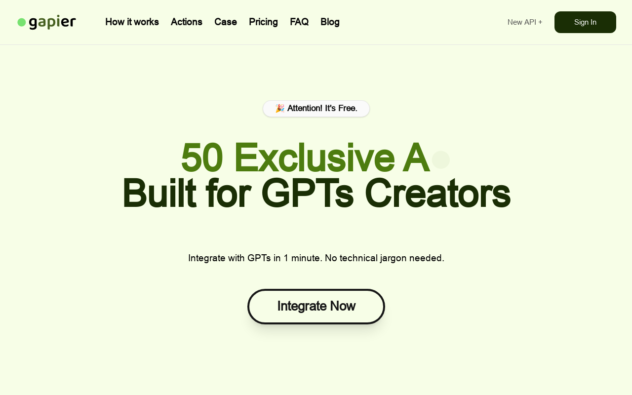 Gapier - Free GPTs Actions APIs