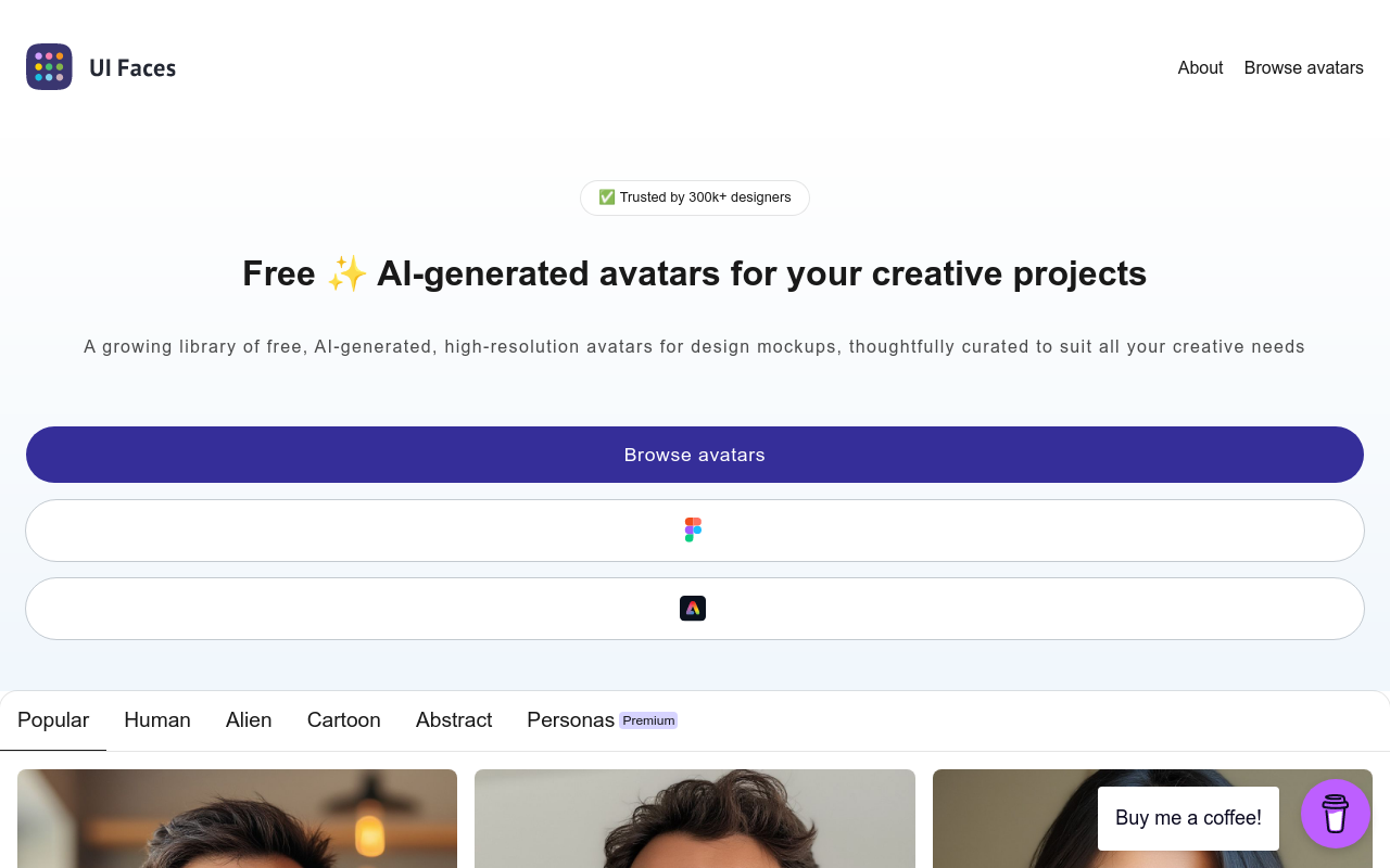 UI Faces with AI