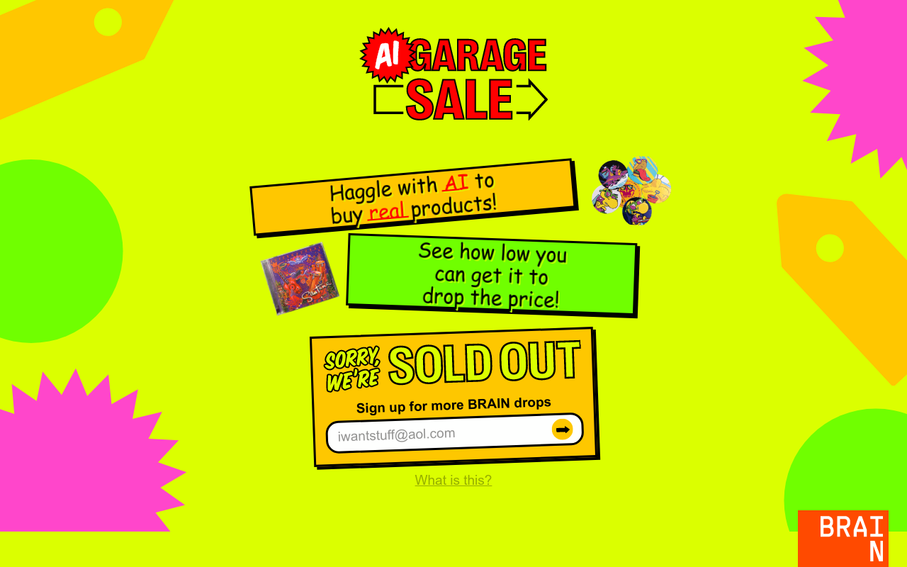 AI Garage Sale