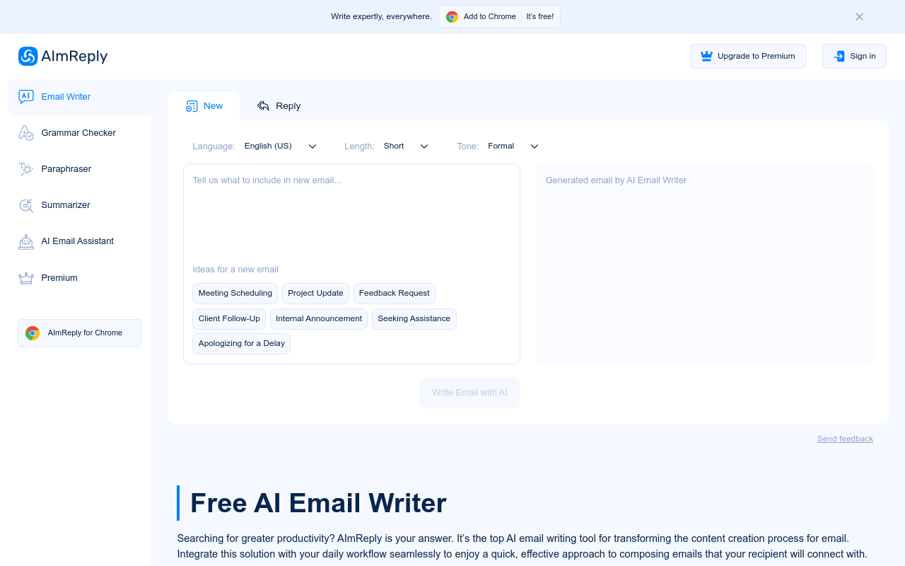 AI Email Assistant AImReply