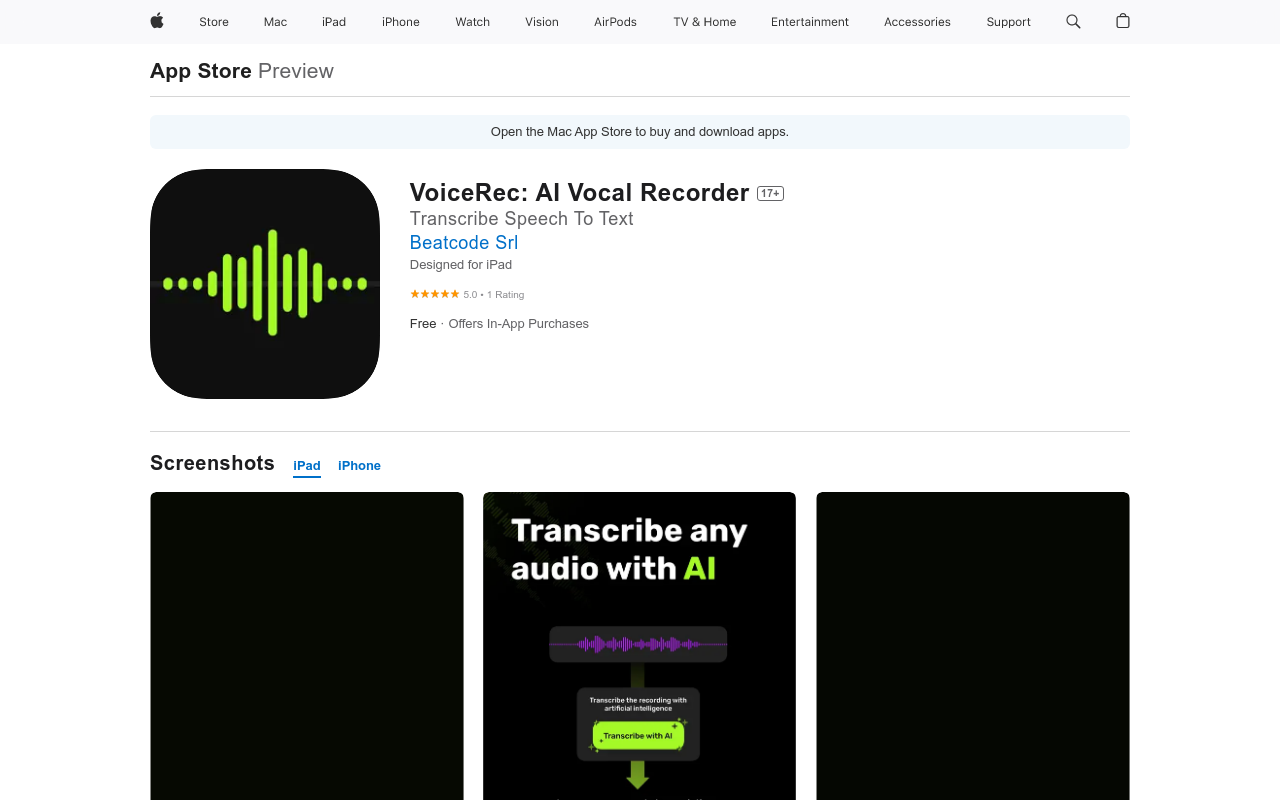 VoiceRec: AI Vocal Recorder