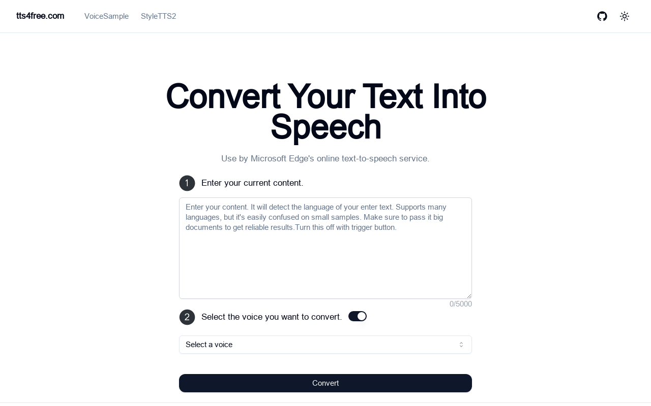 free text Into Speech