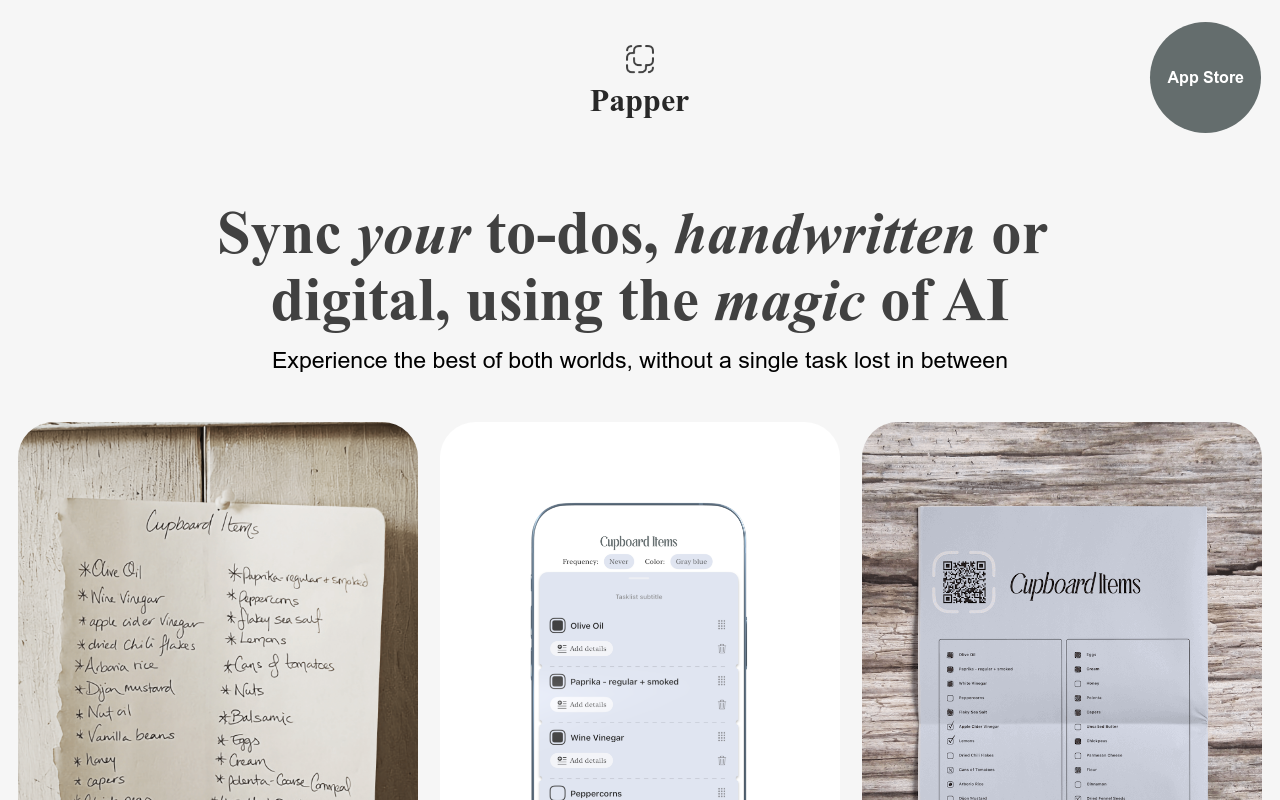 Papper: Scan Handwritten Todos