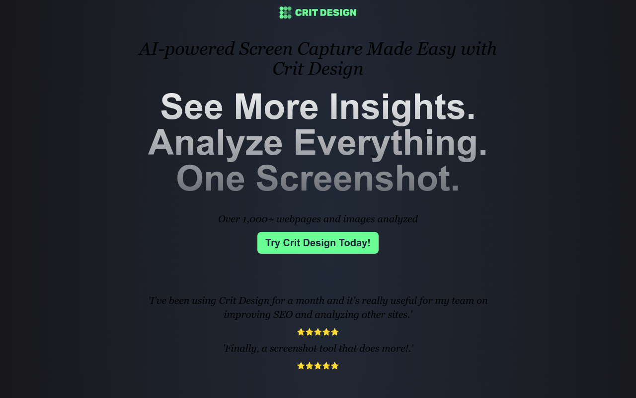 Crit Design