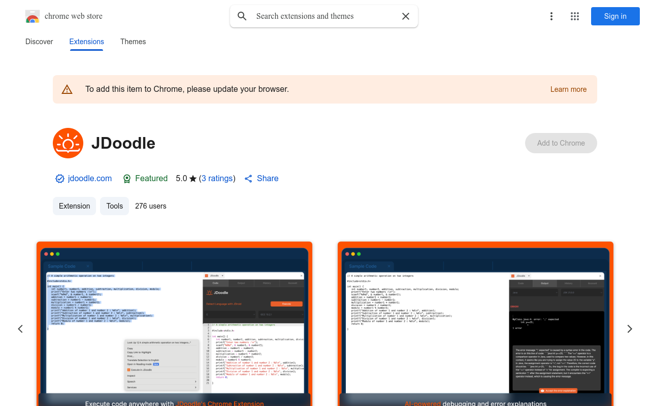 JDoodle IDE Chrome Extension for Coding