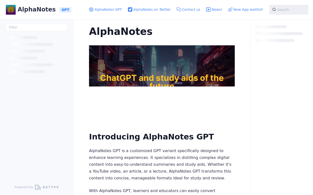 AlphaNotes