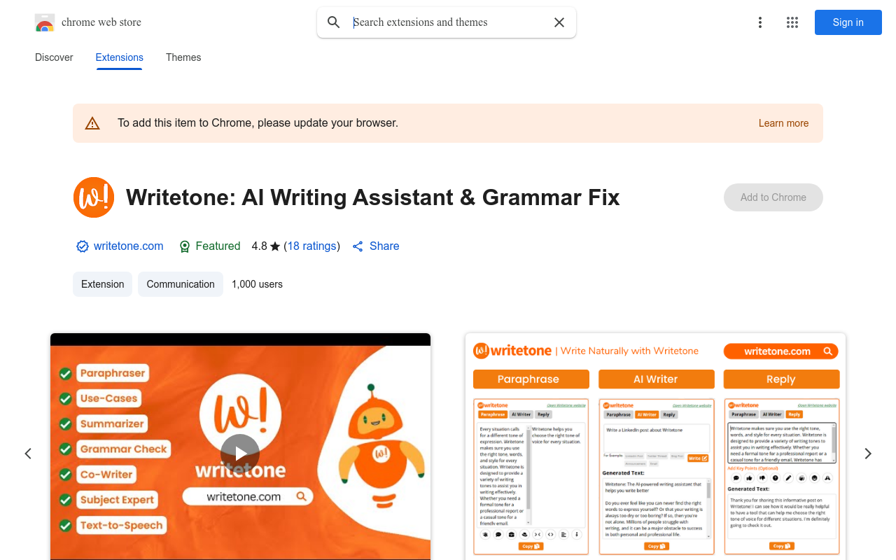 Writetone: AI Writing Assistant