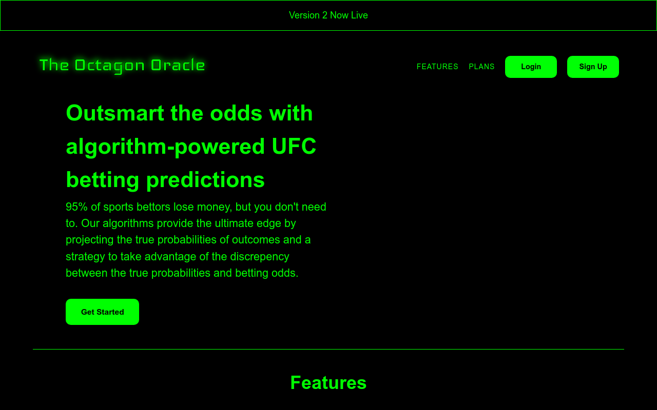 The Octagon Oracle: Next Generation UFC Fight Picks Powered By AI