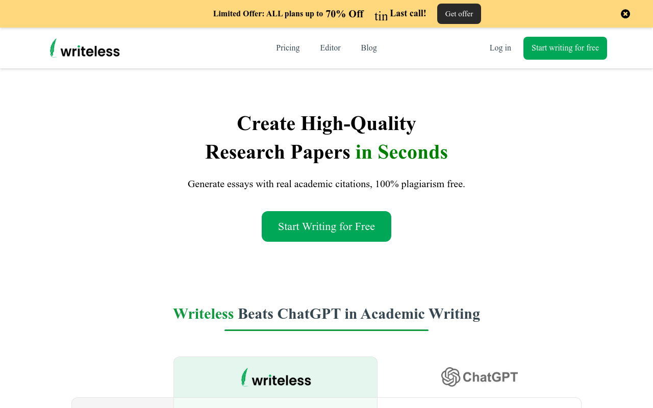 Writeless