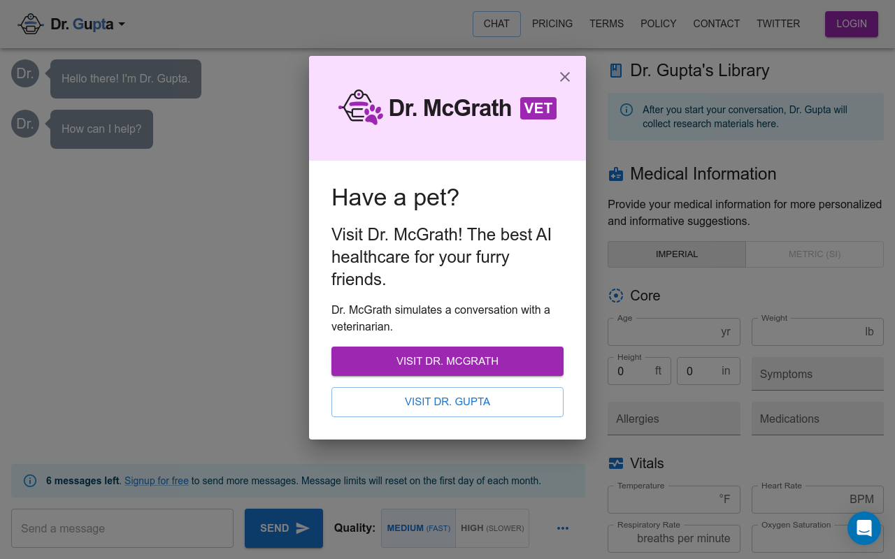 Dr. Gupta: AI Physician Chatbot