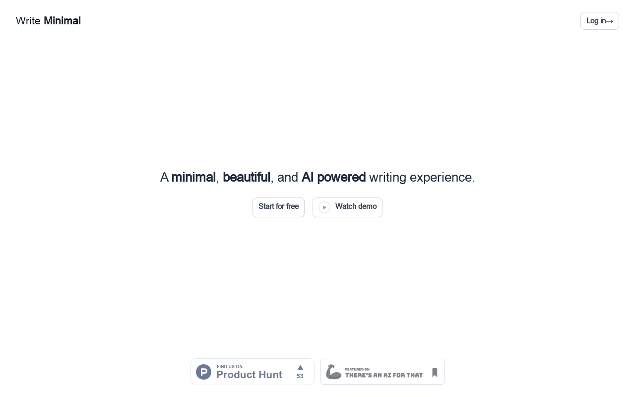 Write Minimal