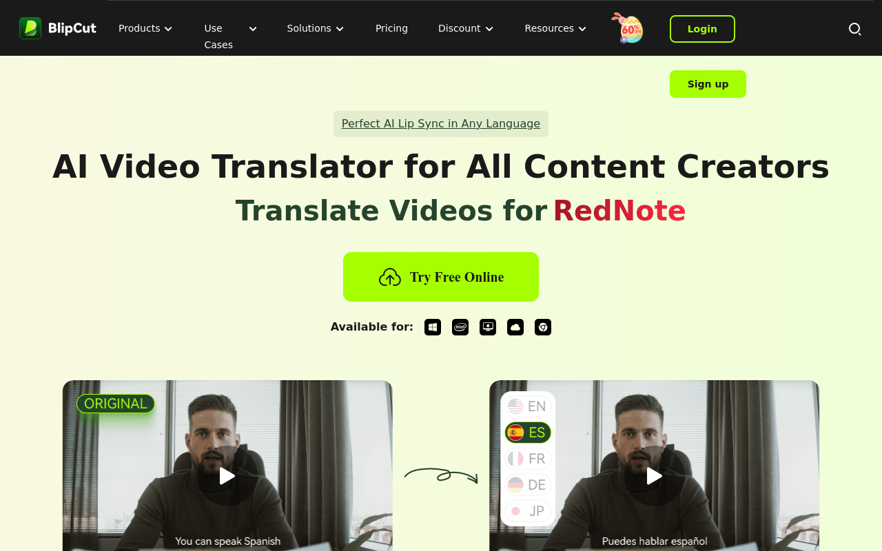BlipCut AI Video Translator
