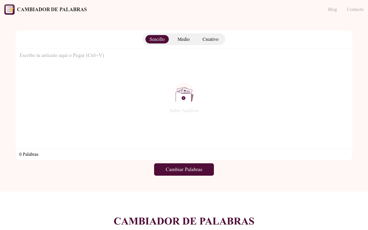 Cambiador De Palabras